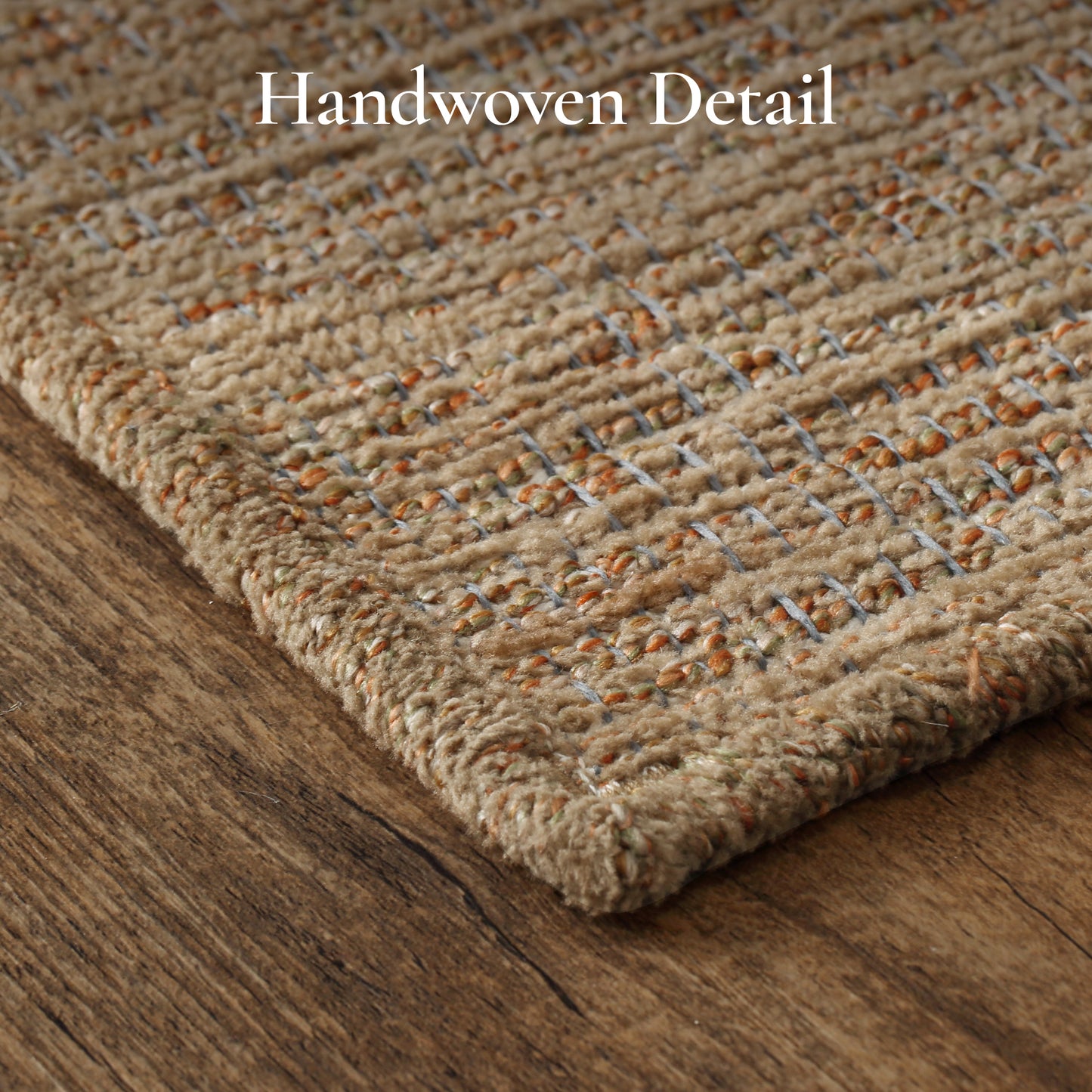 KUETH Handwoven Natural Fiber Area Rug, Woven Natural Style Rug, Machine Washable Non-Slip for Living Room、 Bedroom and Dining Room.