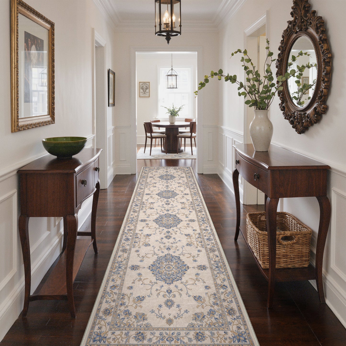 KUETH Area Rugs Machine Washable Rugs for Living Room, Non Slip Throw Rug with Rubber Backing, Rug for Entryway、Bedroom、Kitchen、Floor and Dining Room