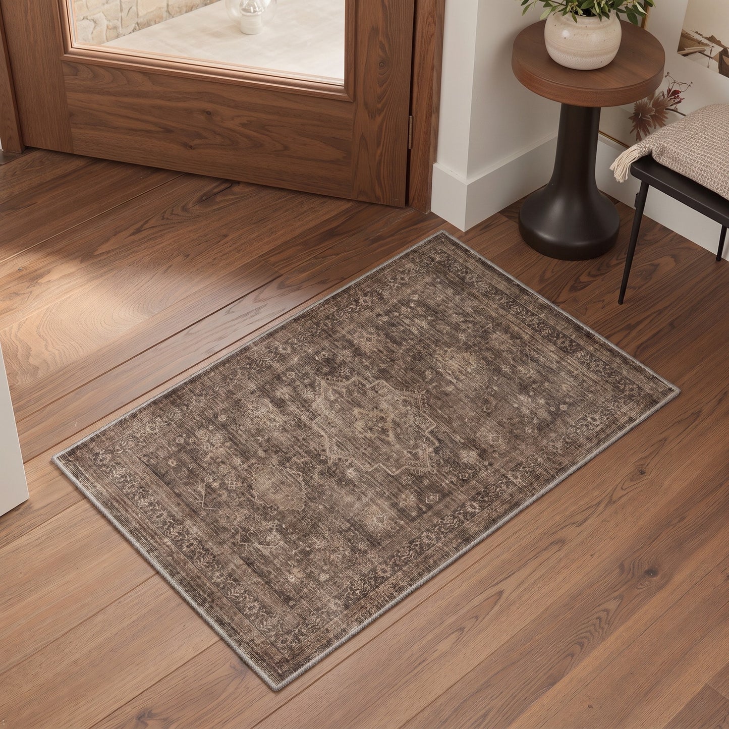 KUETH Area Rugs Machine Washable Rugs for Living Room, Non Slip Throw Rug with Rubber Backing, Rug for Entryway、Bedroom、Kitchen、Floor and Dining Room