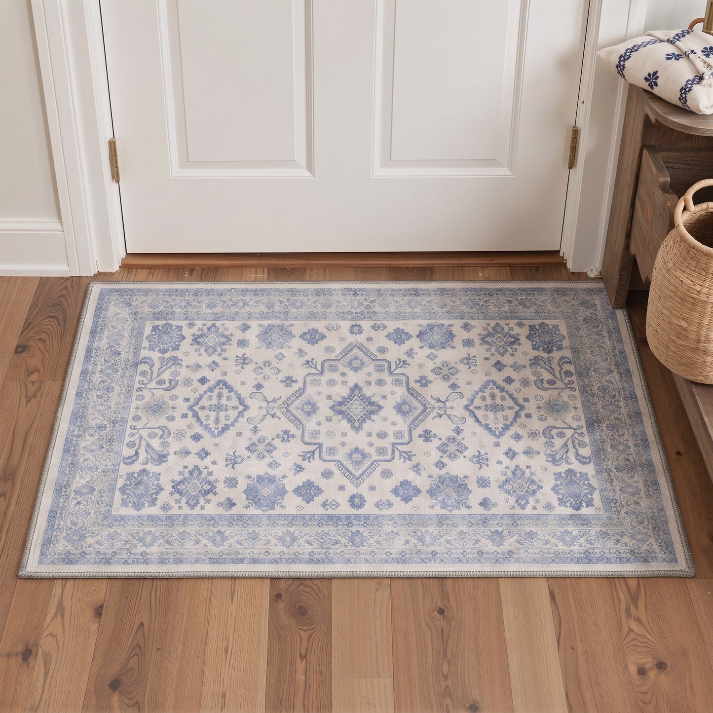 KUETH Area Rugs Machine Washable Rugs for Living Room, Non Slip Throw Rug with Rubber Backing, Rug for Entryway、Bedroom、Kitchen、Floor and Dining Room