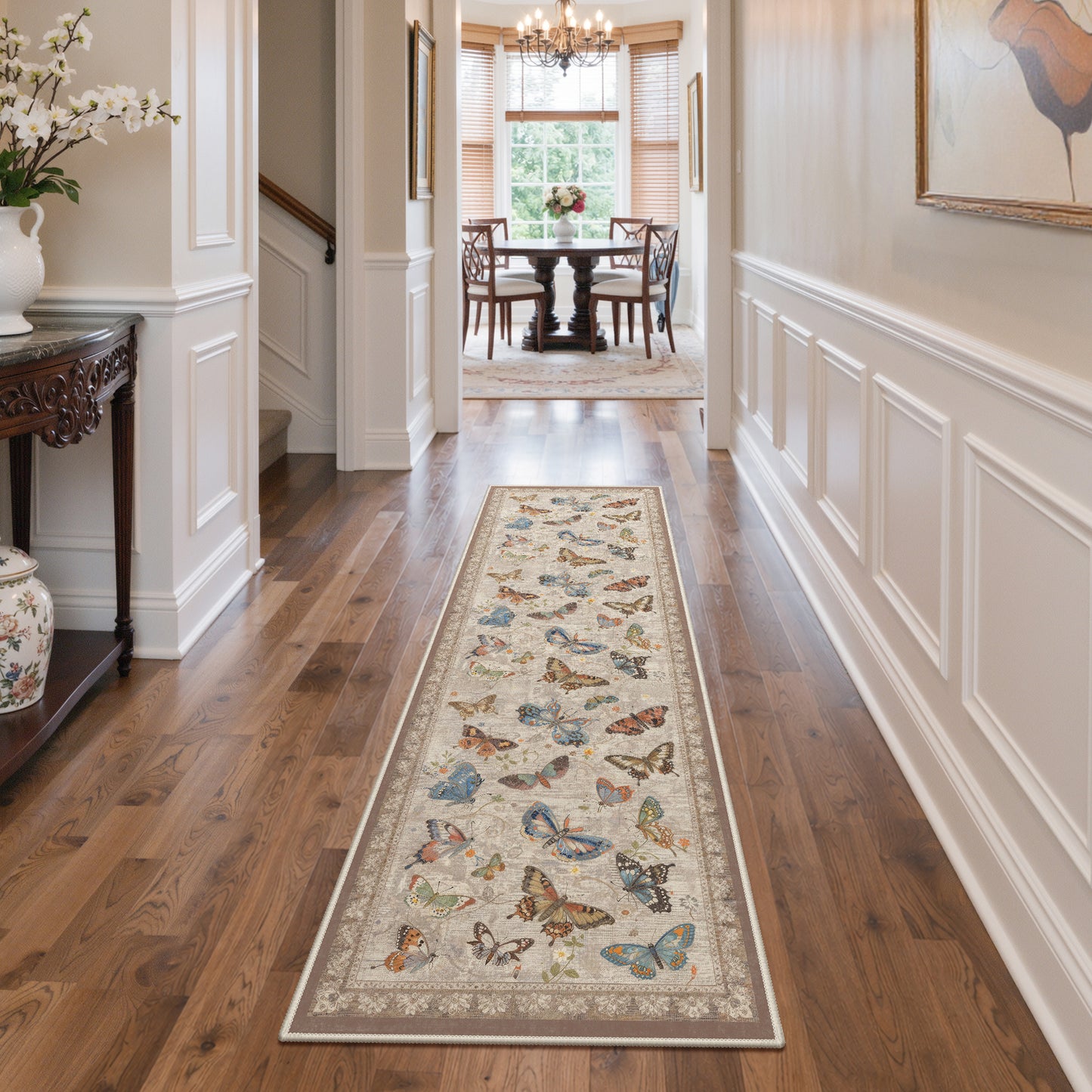 KUETH Area Rugs Machine Washable Rugs for Living Room, Non Slip Throw Rug with Rubber Backing, Rug for Entryway、Bedroom、Kitchen、Floor and Dining Room(副本)