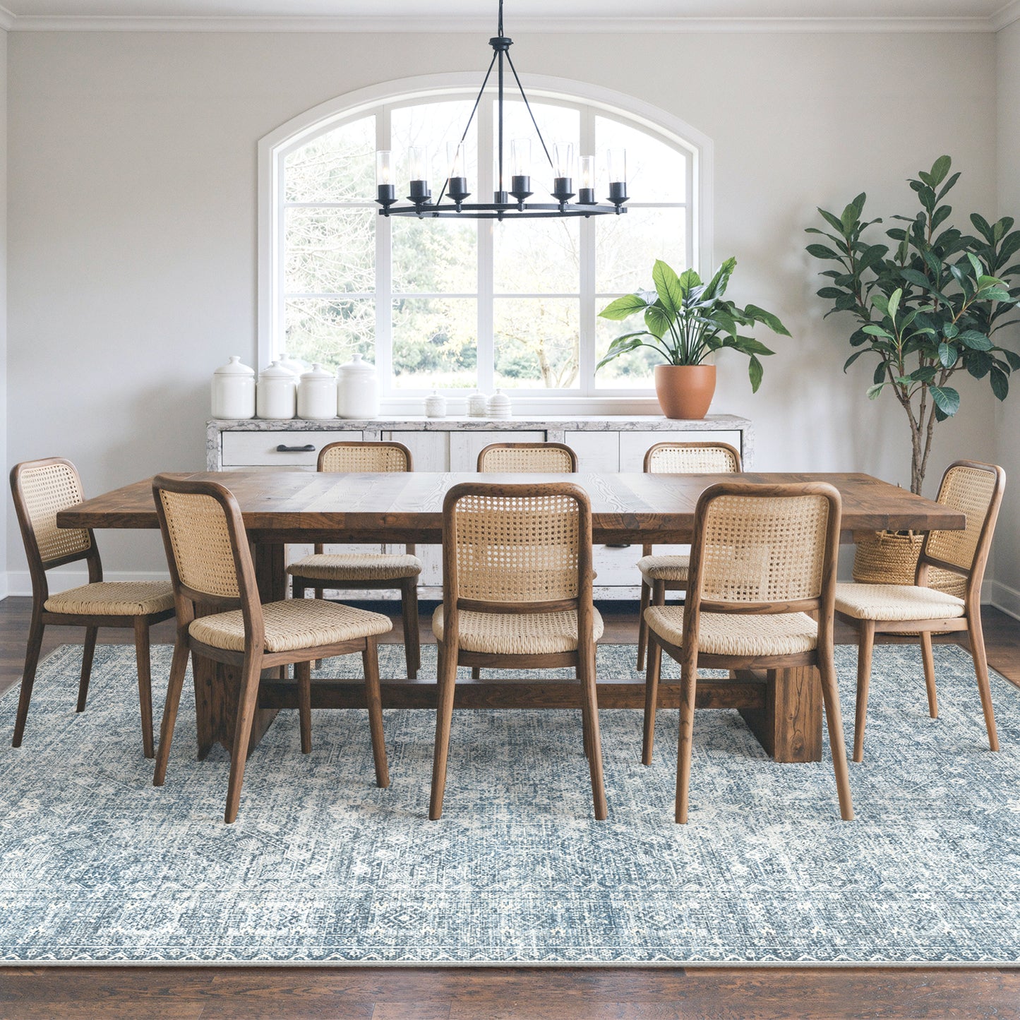KUETH Area Rugs Machine Washable Rugs for Living Room, Non Slip Throw Rug with Rubber Backing, Rug for Entryway、Bedroom、Kitchen、Floor and Dining Room