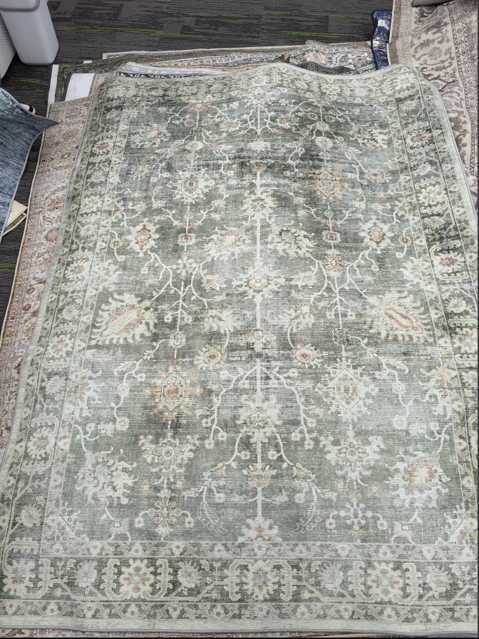 KUETH 8x10 Area Rugs for Living Room Bedroom, Machine Washable Stain Resistant Non-Shed Carpet,, Low Pile Mat with Non Slip Backing