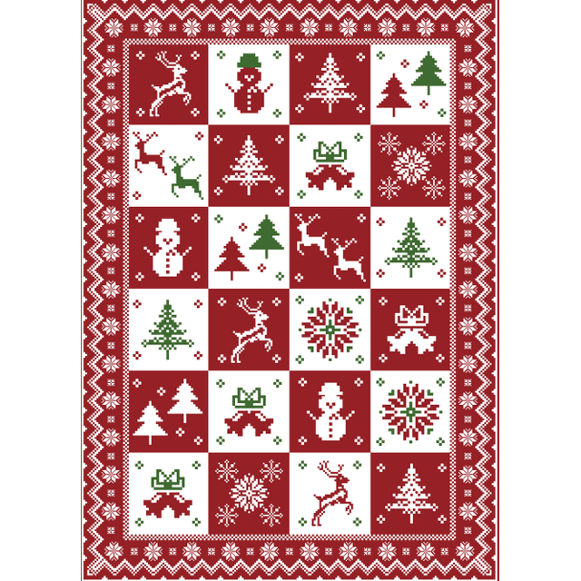 KUETH Area Rugs Christmas Rug, Machine Washable Rug, Runner Rug for Livingroom, Printed Christmas Decor, Non Slip Rug, Low Pile for Room