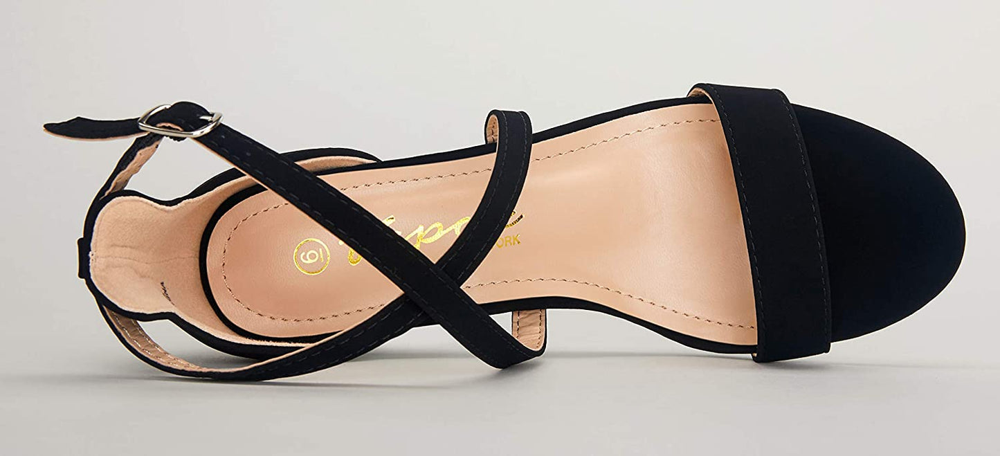 Women's Cross Straps Heeled Sandals | Vepose