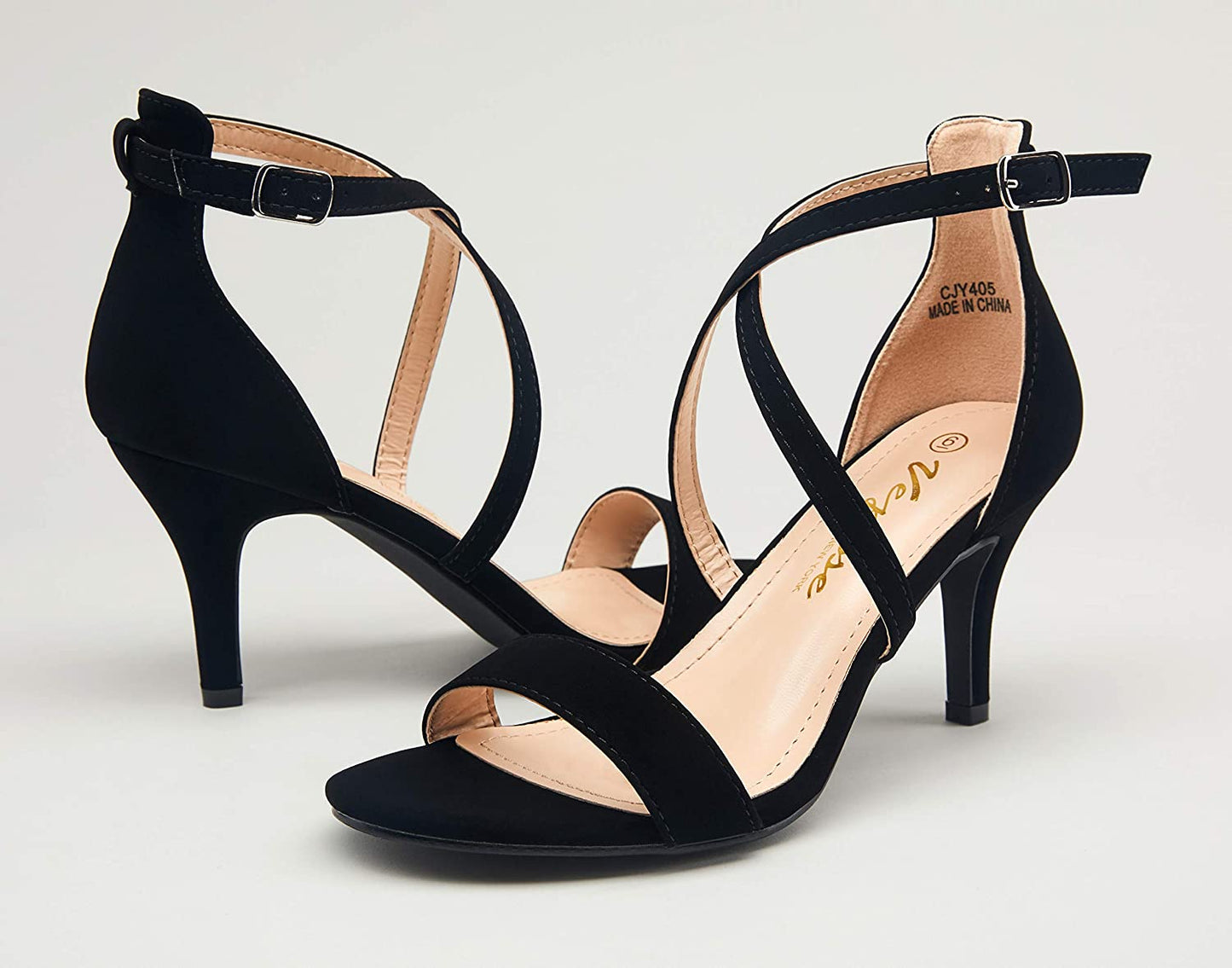 Women's Cross Straps Heeled Sandals | Vepose