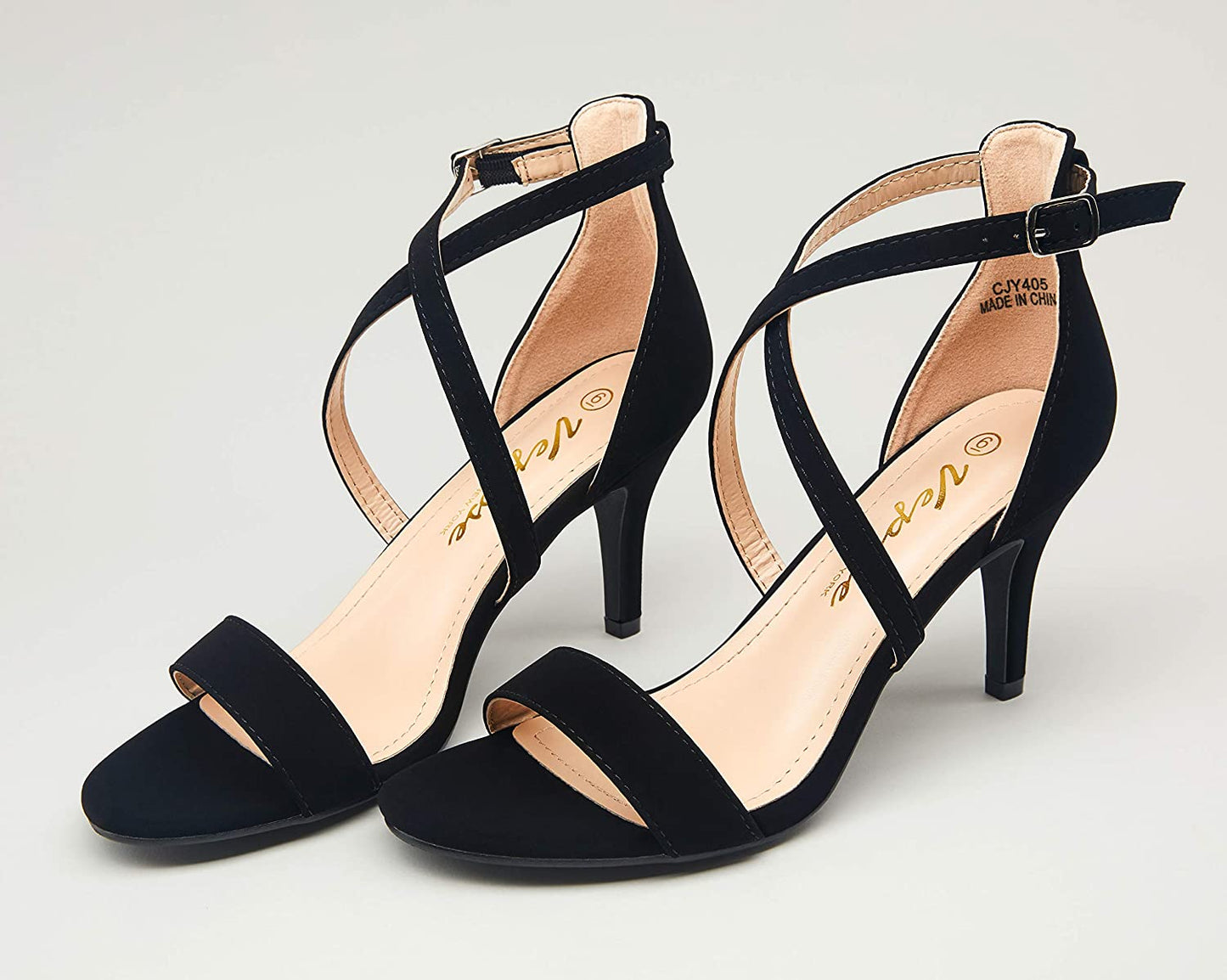 Women's Cross Straps Heeled Sandals | Vepose