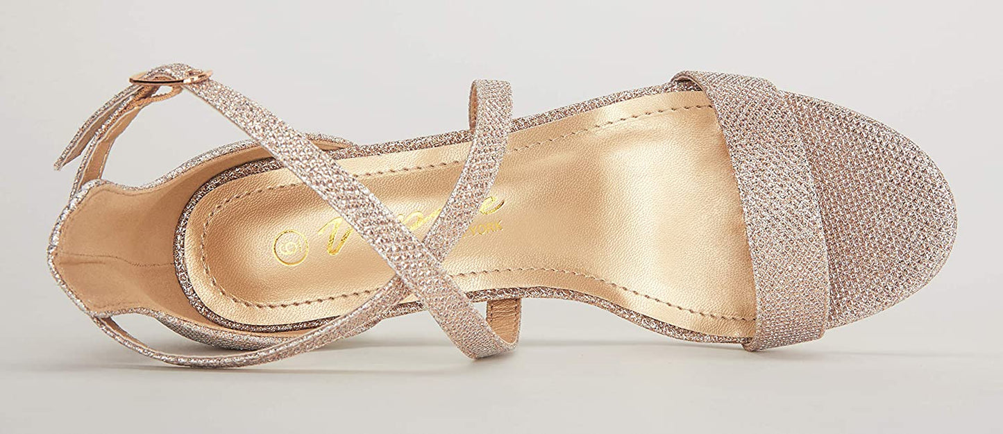 Women's Cross Straps Heeled Sandals | Vepose
