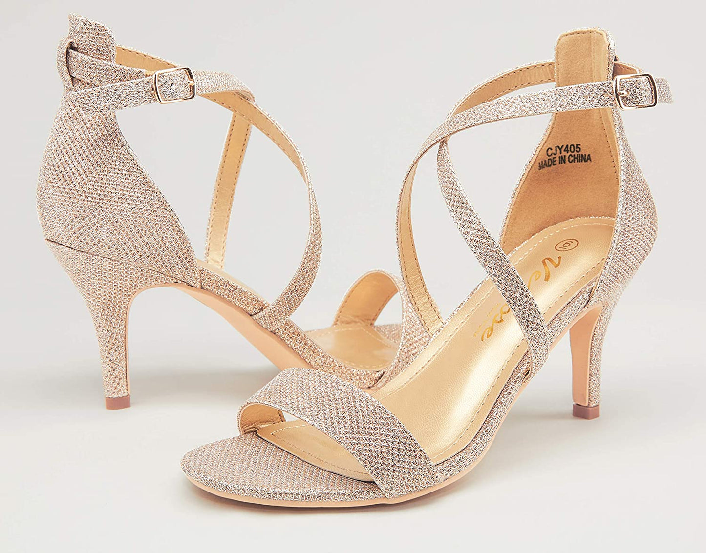 Women's Cross Straps Heeled Sandals | Vepose