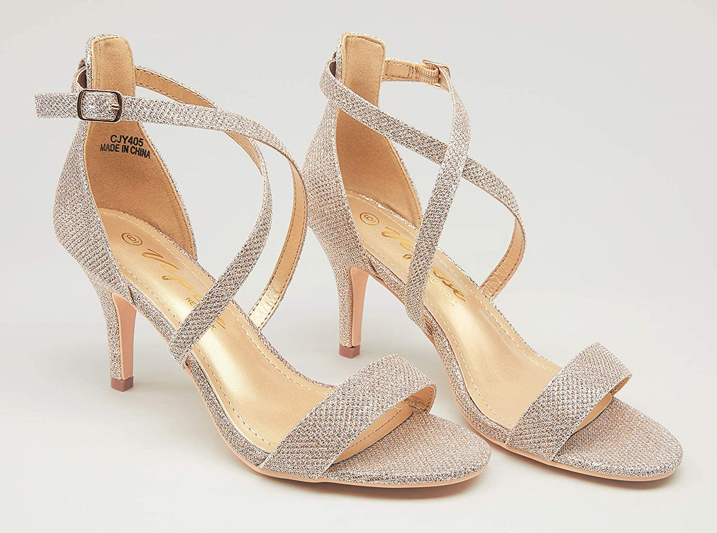 Women's Cross Straps Heeled Sandals | Vepose