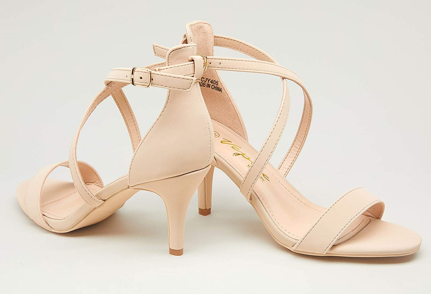 Women's Cross Straps Heeled Sandals | Vepose