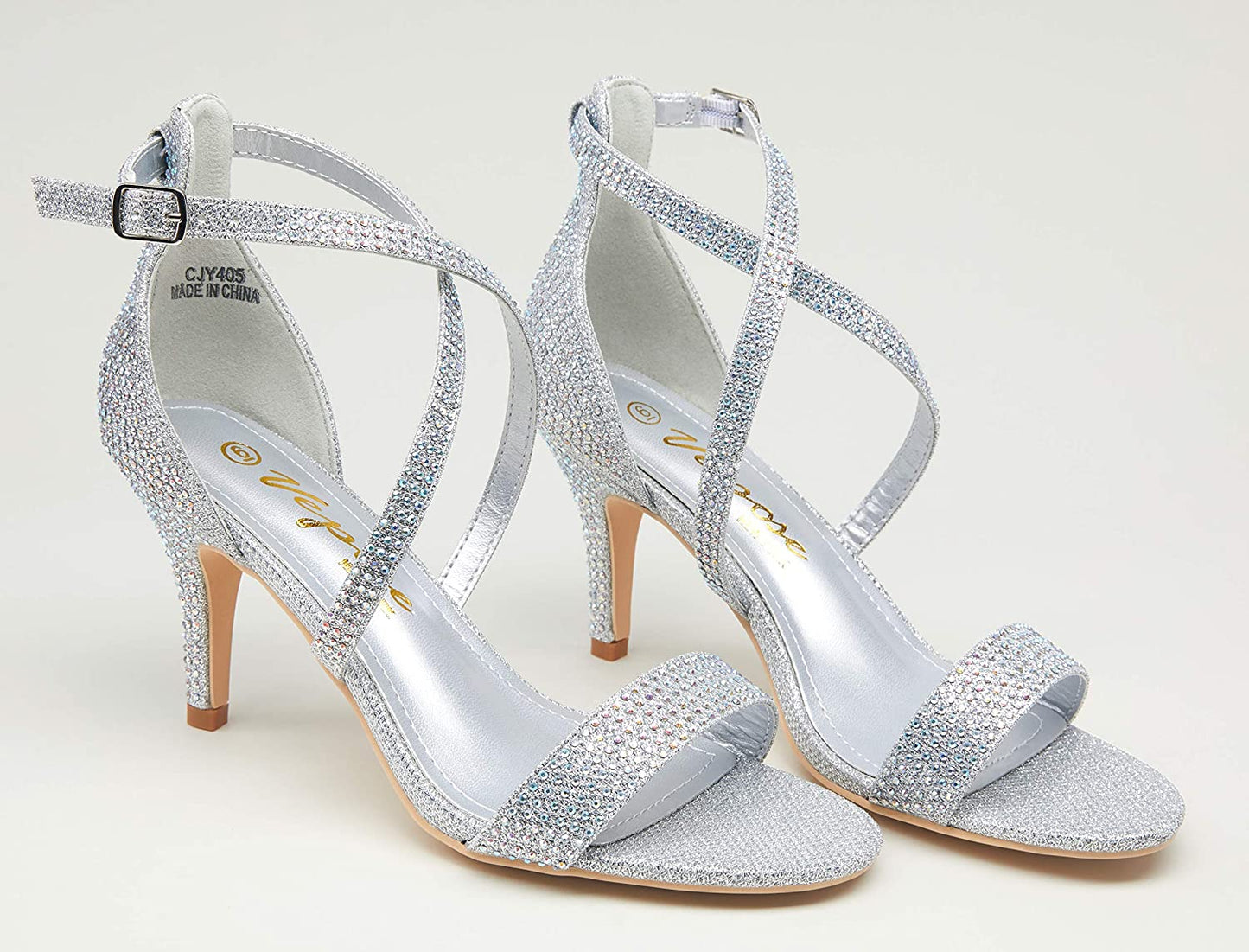 Women's Cross Straps Heeled Sandals | Vepose