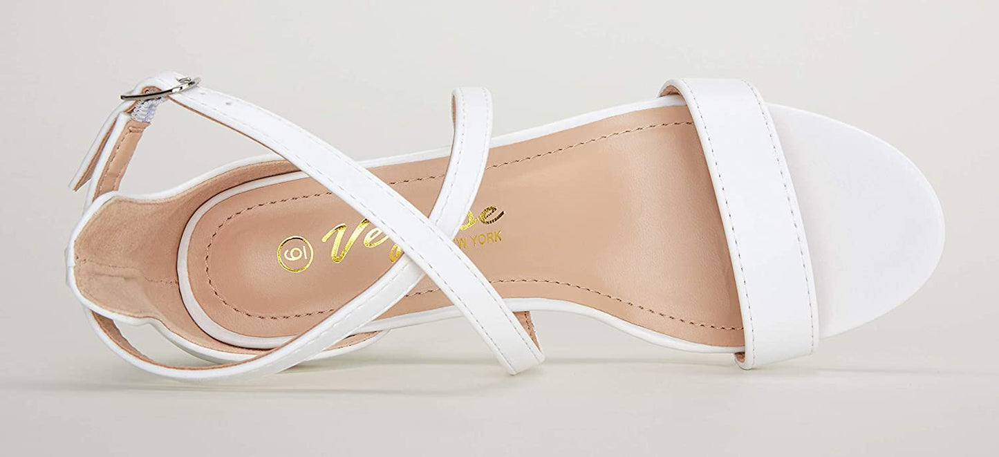 Women's Cross Straps Heeled Sandals | Vepose
