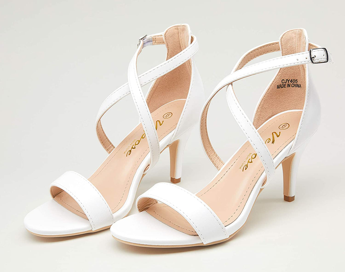 Women's Cross Straps Heeled Sandals | Vepose