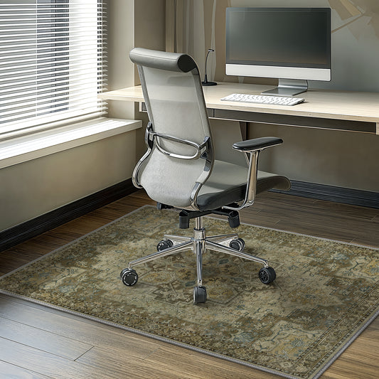 KUETH Protective Flooring Office Chair Mat for Hardwood Floor and Tile Floor, Heavy Duty Desk Chair Mat for Carpets, Anti Slip Office Floor Mats for Rolling Chairs, Low Pile Under Desk Rug