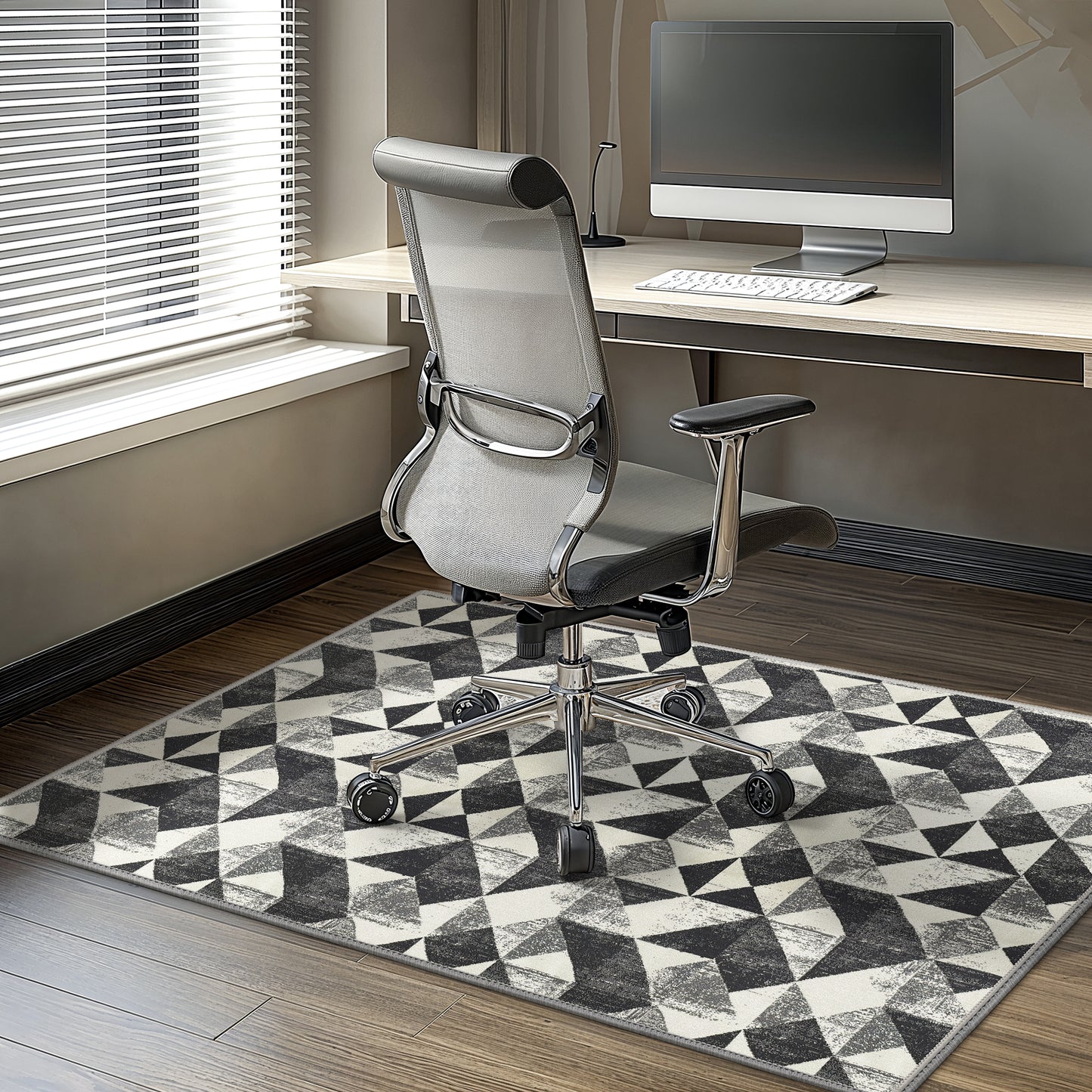 KUETH Protective Flooring Office Chair Mat for Hardwood Floor and Tile Floor, Heavy Duty Desk Chair Mat for Carpets, Anti Slip Office Floor Mats for Rolling Chairs, Low Pile Under Desk Rug