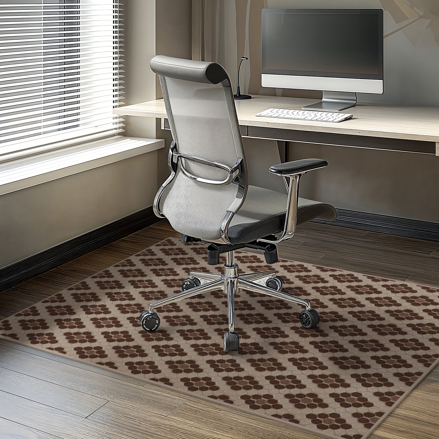 KUETH Protective Flooring Office Chair Mat for Hardwood Floor and Tile Floor, Heavy Duty Desk Chair Mat for Carpets, Anti Slip Office Floor Mats for Rolling Chairs, Low Pile Under Desk Rug