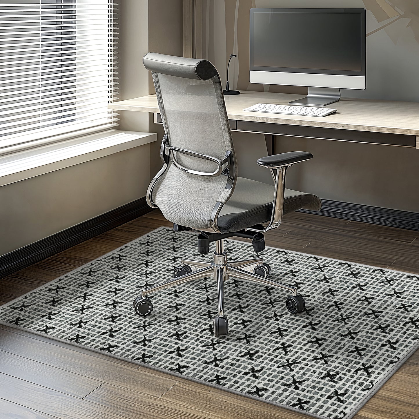 KUETH Protective Flooring Office Chair Mat for Hardwood Floor and Tile Floor, Heavy Duty Desk Chair Mat for Carpets, Anti Slip Office Floor Mats for Rolling Chairs, Low Pile Under Desk Rug