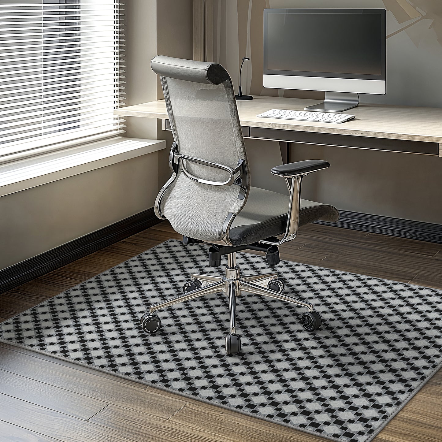KUETH Protective Flooring Office Chair Mat for Hardwood Floor and Tile Floor, Heavy Duty Desk Chair Mat for Carpets, Anti Slip Office Floor Mats for Rolling Chairs, Low Pile Under Desk Rug