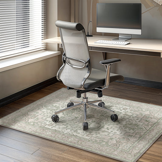KUETH Protective Flooring Office Chair Mat for Hardwood Floor and Tile Floor, Heavy Duty Desk Chair Mat for Carpets, Anti Slip Office Floor Mats for Rolling Chairs, Low Pile Under Desk Rug