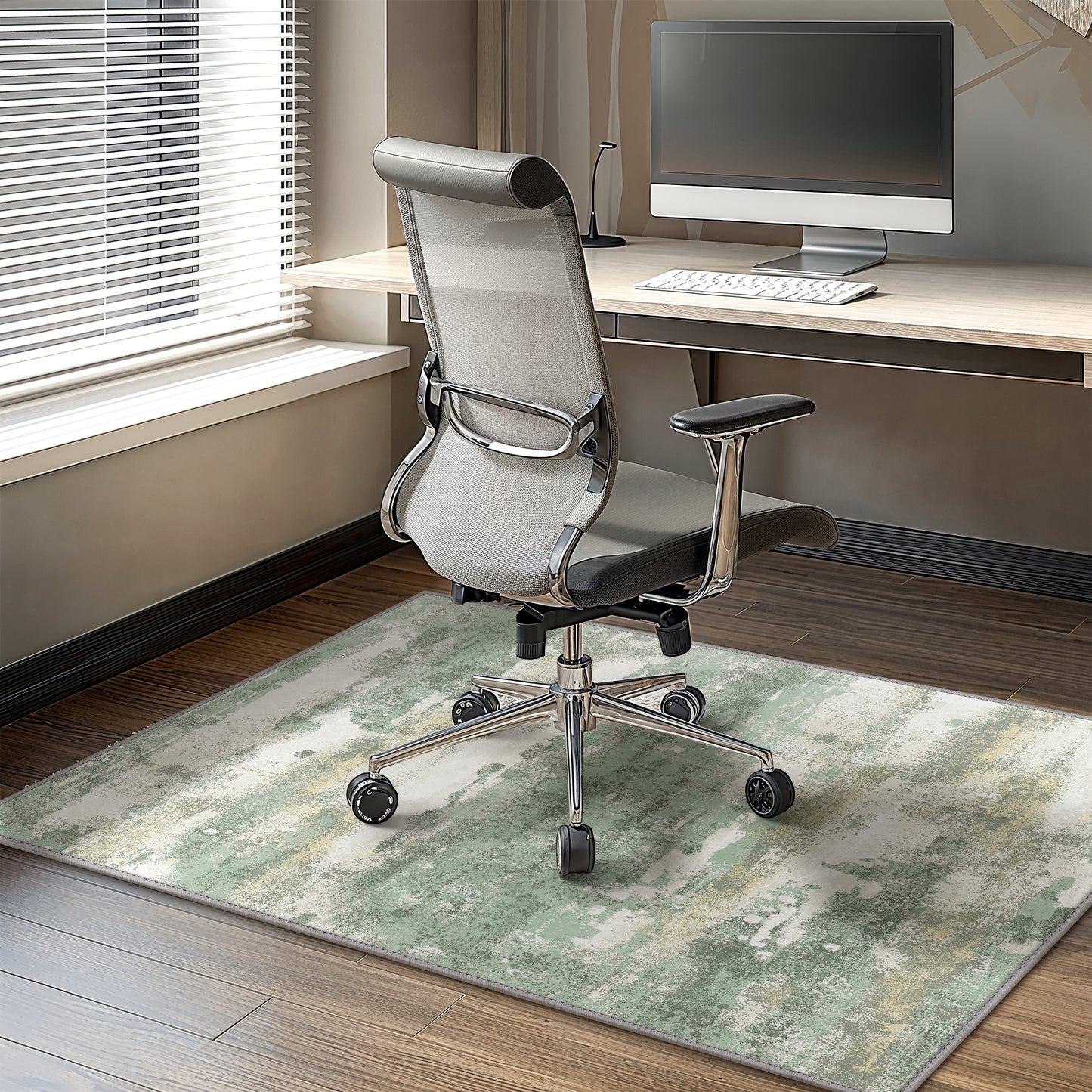 KUETH Protective Flooring Office Chair Mat for Hardwood Floor and Tile Floor, Heavy Duty Desk Chair Mat for Carpets, Anti Slip Office Floor Mats for Rolling Chairs, Low Pile Under Desk Rug