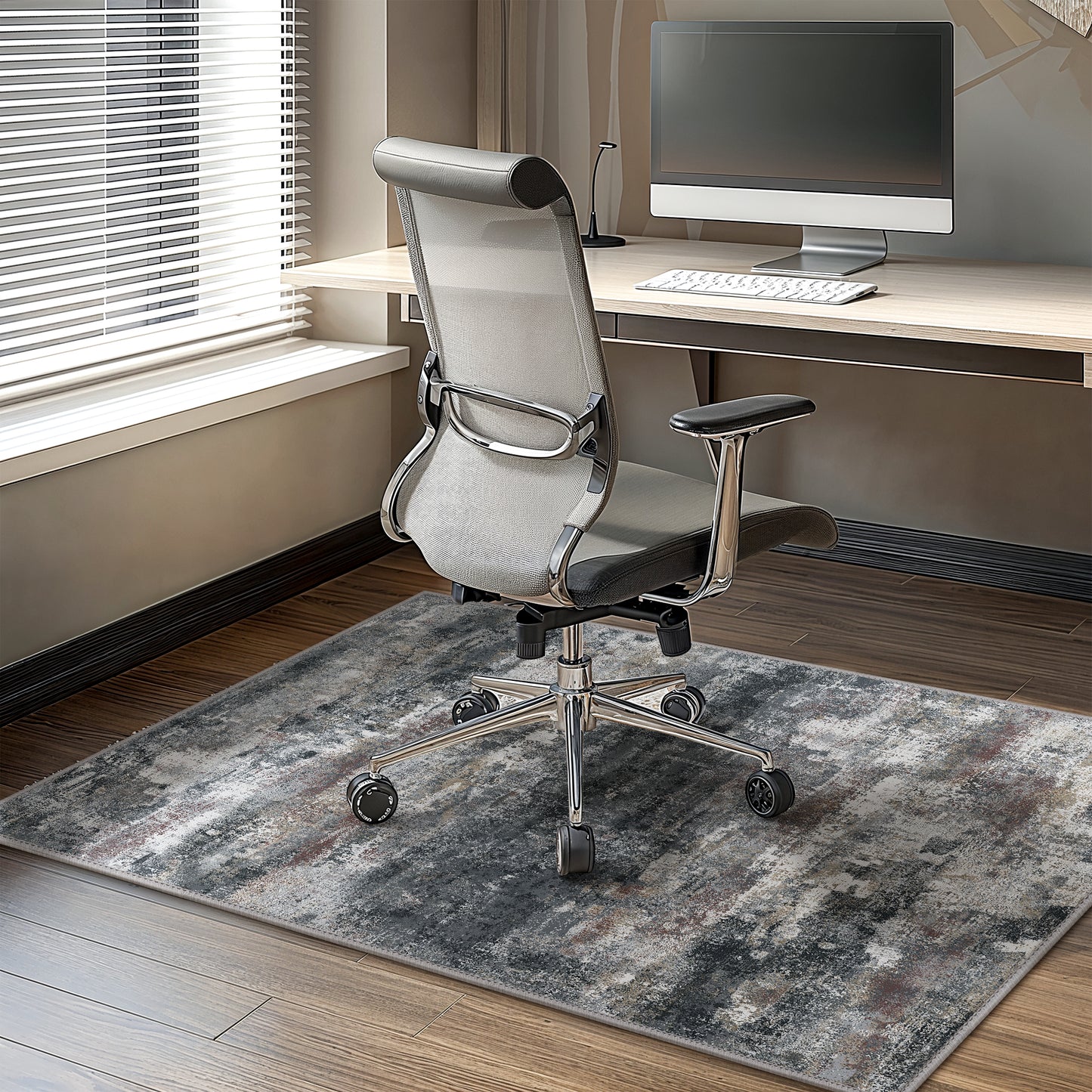 KUETH Protective Flooring Office Chair Mat for Hardwood Floor and Tile Floor, Heavy Duty Desk Chair Mat for Carpets, Anti Slip Office Floor Mats for Rolling Chairs, Low Pile Under Desk Rug