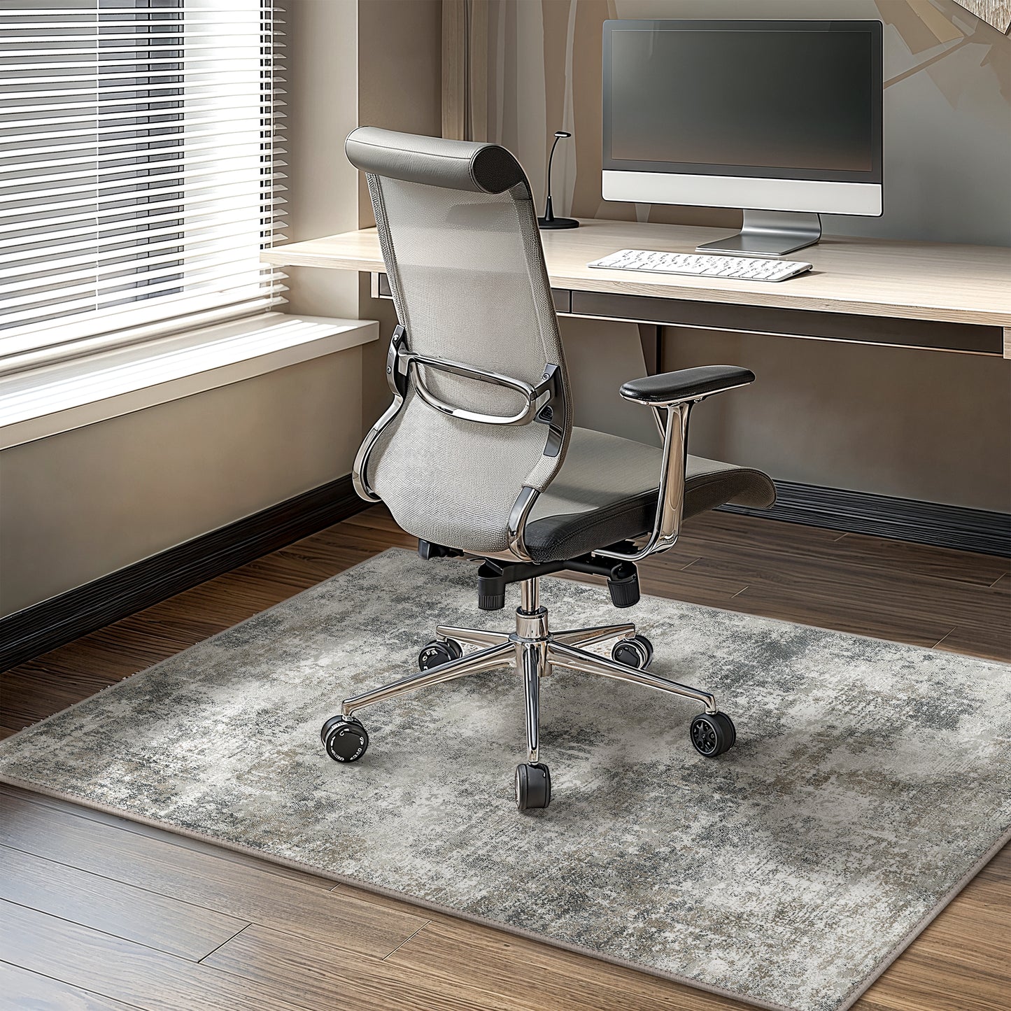 KUETH Protective Flooring Office Chair Mat for Hardwood Floor and Tile Floor, Heavy Duty Desk Chair Mat for Carpets, Anti Slip Office Floor Mats for Rolling Chairs, Low Pile Under Desk Rug