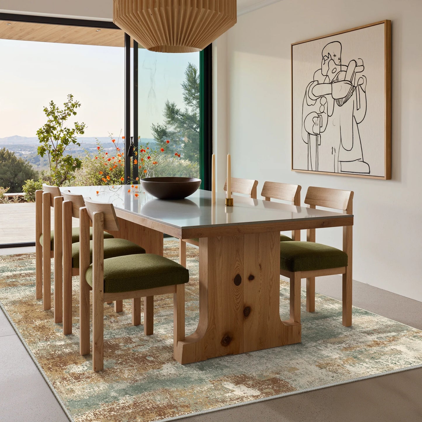 KUETH 5X7 Area Rugs Machine Washable Rugs for Living Room, Non Slip Throw Rug with Rubber Backing, Rug for Entryway、Bedroom、Kitchen、Floor and Dining Room