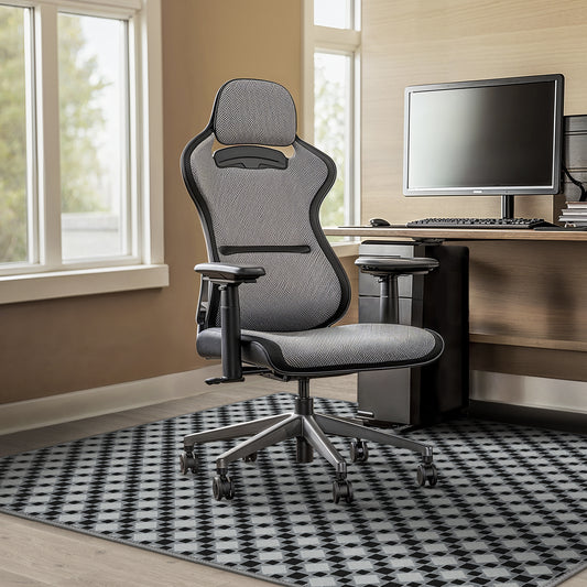 KUETH Protective Flooring Office Chair Mat for Hardwood Floor and Tile Floor, Heavy Duty Desk Chair Mat for Carpets, Anti Slip Office Floor Mats for Rolling Chairs, Low Pile Under Desk Rug