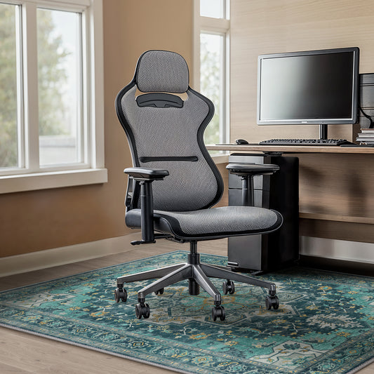 KUETH Protective Flooring Office Chair Mat for Hardwood Floor and Tile Floor, Heavy Duty Desk Chair Mat for Carpets, Anti Slip Office Floor Mats for Rolling Chairs, Low Pile Under Desk Rug