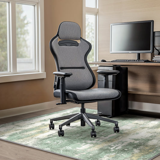 KUETH Protective Flooring Office Chair Mat for Hardwood Floor and Tile Floor, Heavy Duty Desk Chair Mat for Carpets, Anti Slip Office Floor Mats for Rolling Chairs, Low Pile Under Desk Rug