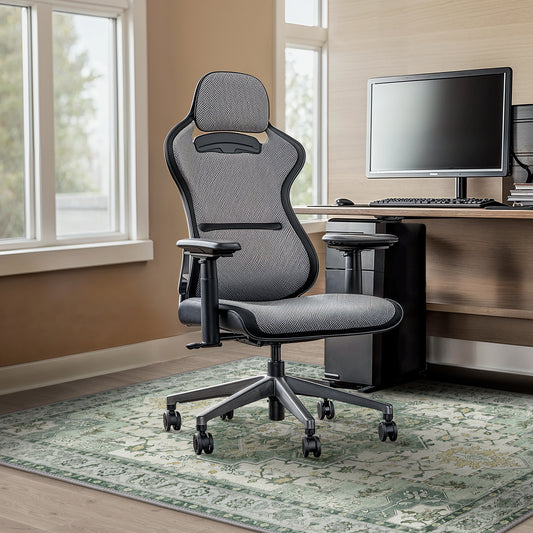 KUETH Protective Flooring Office Chair Mat for Hardwood Floor and Tile Floor, Heavy Duty Desk Chair Mat for Carpets, Anti Slip Office Floor Mats for Rolling Chairs, Low Pile Under Desk Rug