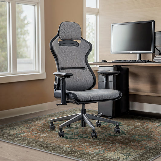 KUETH Protective Flooring Office Chair Mat for Hardwood Floor and Tile Floor, Heavy Duty Desk Chair Mat for Carpets, Anti Slip Office Floor Mats for Rolling Chairs, Low Pile Under Desk Rug