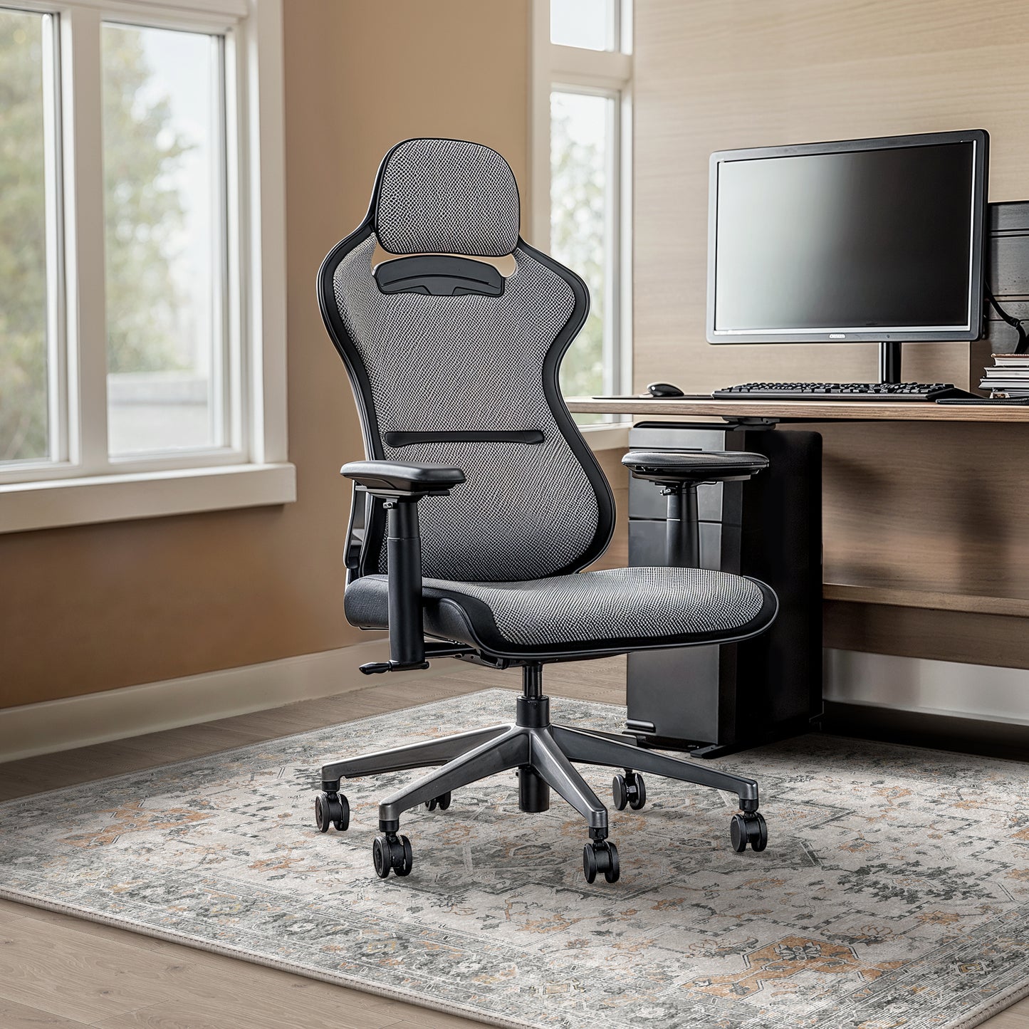 KUETH Protective Flooring Office Chair Mat for Hardwood Floor and Tile Floor, Heavy Duty Desk Chair Mat for Carpets, Anti Slip Office Floor Mats for Rolling Chairs, Low Pile Under Desk Rug