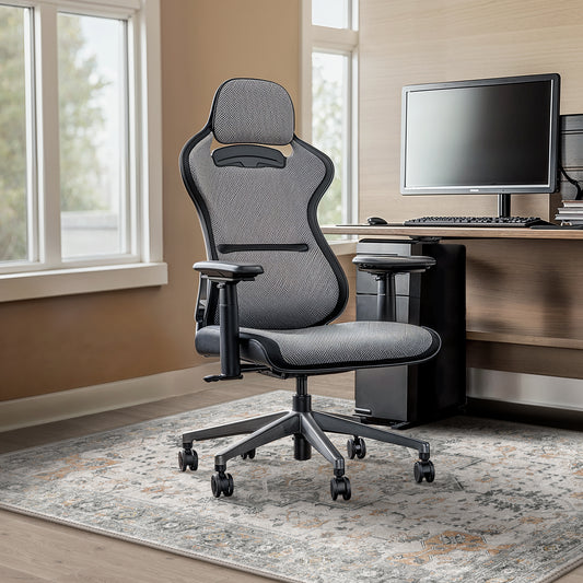 KUETH Protective Flooring Office Chair Mat for Hardwood Floor and Tile Floor, Heavy Duty Desk Chair Mat for Carpets, Anti Slip Office Floor Mats for Rolling Chairs, Low Pile Under Desk Rug