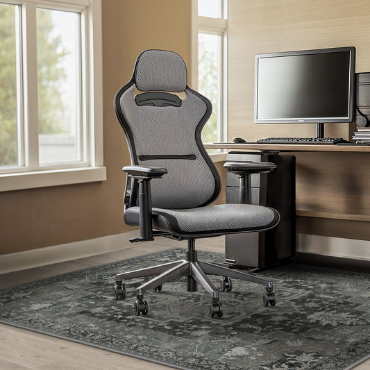 KUETH Protective Flooring Office Chair Mat for Hardwood Floor and Tile Floor, Heavy Duty Desk Chair Mat for Carpets, Anti Slip Office Floor Mats for Rolling Chairs, Low Pile Under Desk Rug