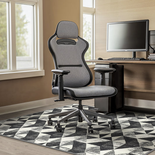 KUETH Protective Flooring Office Chair Mat for Hardwood Floor and Tile Floor, Heavy Duty Desk Chair Mat for Carpets, Anti Slip Office Floor Mats for Rolling Chairs, Low Pile Under Desk Rug