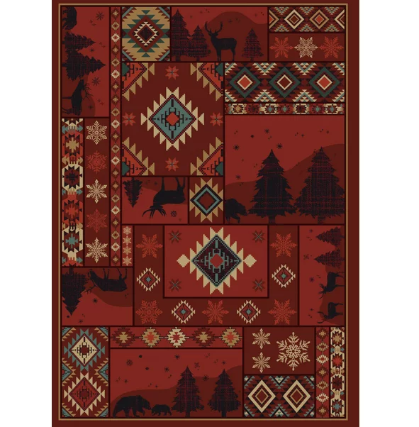 MCOW Area Rugs for Living Room 2X3 Christmas Rug, Large Machine Washable Bedroom Holiday Decor Print Plaid Floor Cover Accent Dining Room Rug Aesthetic, Non Slip Carpet with Gripper