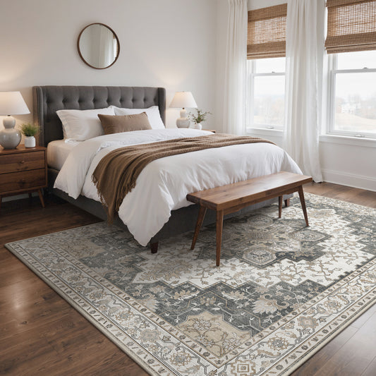KUETH  Area Rugs Machine Washable Rugs for Living Room, Non Slip Throw Rug with Rubber Backing, Rug for Entryway、Bedroom、Kitchen、Floor and Dining Room