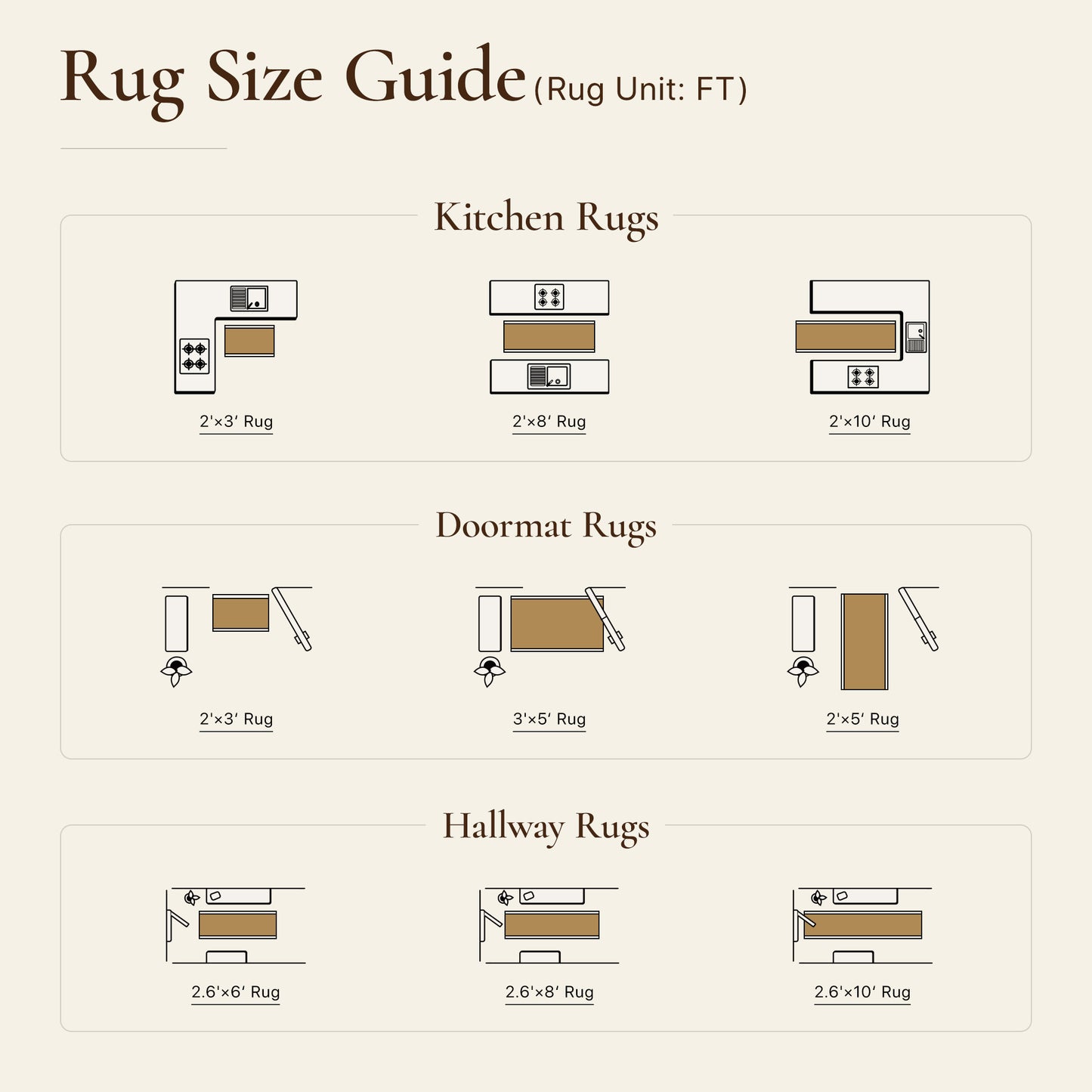 KUETH Modern 8x10 Area Rugs for Living Room, Non Slip Machine Washable Retro Rugs, Low Pile Chenille Print Rug for Bedroom, Dining Room, Home Office