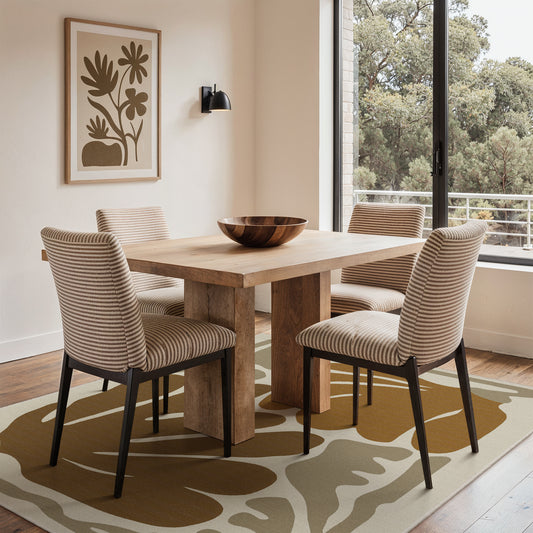 KUETH 3X5 Area Rugs Machine Washable Rugs for Living Room, Non Slip Throw Rug with Rubber Backing, Brown Rug for Entryway、Bedroom、Kitchen、Floor and Dining Room