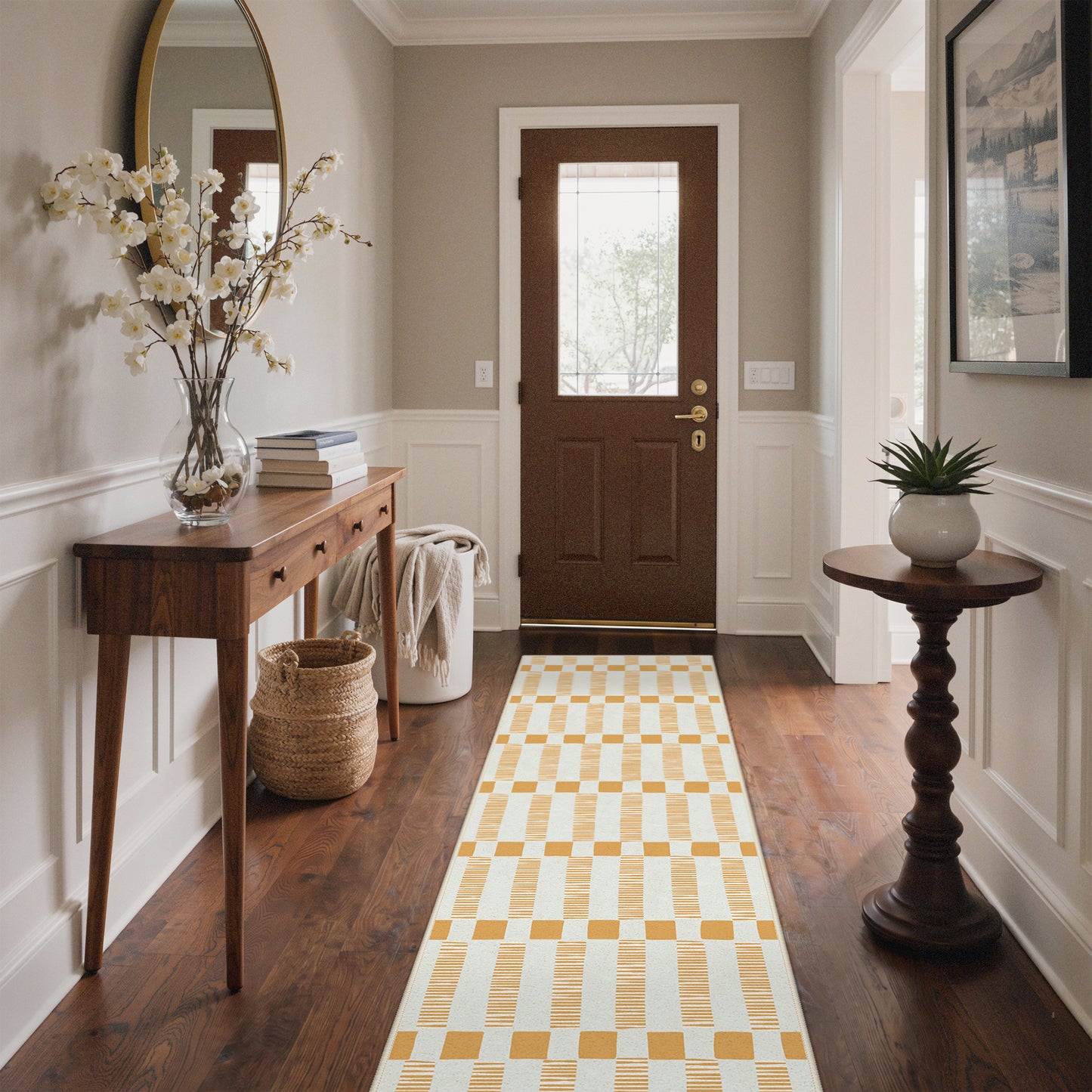 KUETH 5X7 Area Rugs Machine Washable Rugs for Living Room, Non Slip Throw Rug with Backing, Rug for Bedroom、Kitchen、Floor and Dining Room
