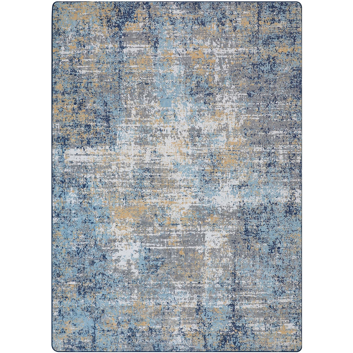 MCOW Area Rugs for Bedroom Abstract Machine Washable Vintage Rugs Distressed Modern Print Throw Rug for Living Room Aesthetic, Non Slip Carpet with Gripper