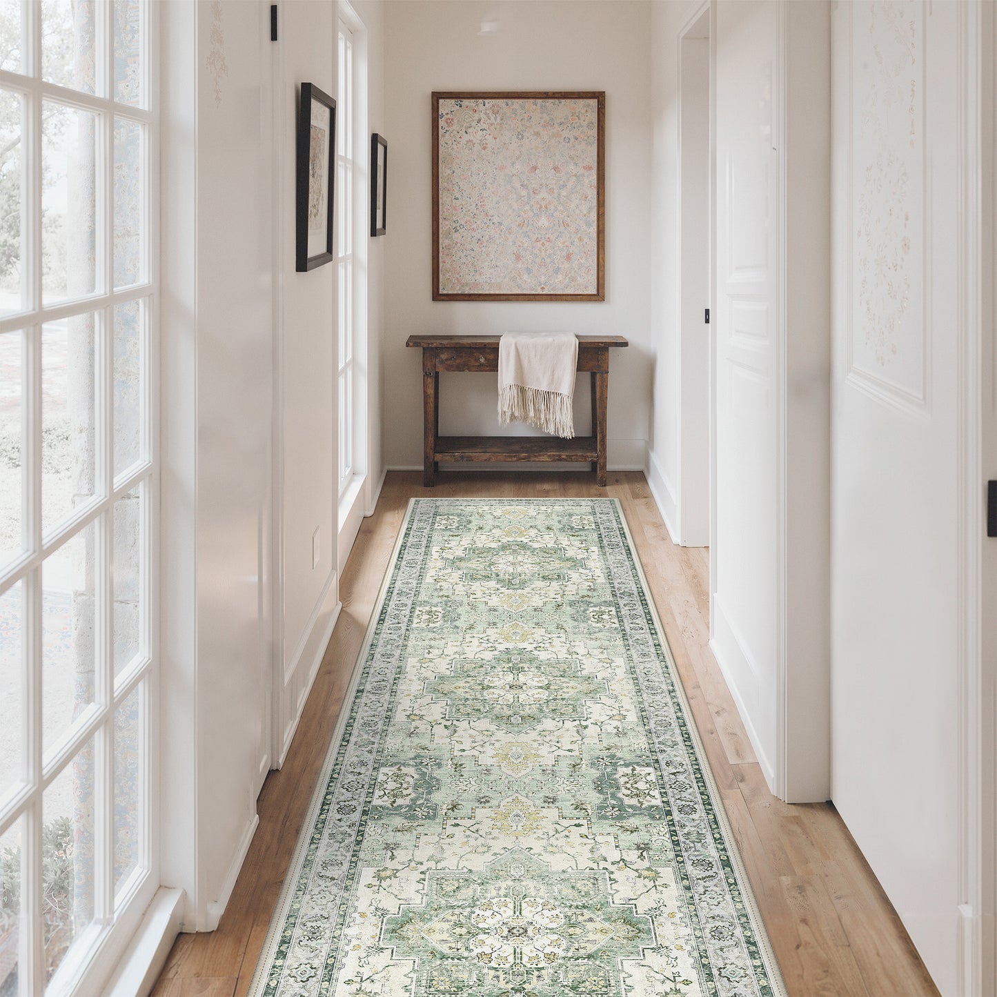 KUETH  Area Rugs Machine Washable Rugs for Living Room, Non Slip Throw Rug with Rubber Backing, Rug for Entryway、Bedroom、Kitchen、Floor and Dining Room