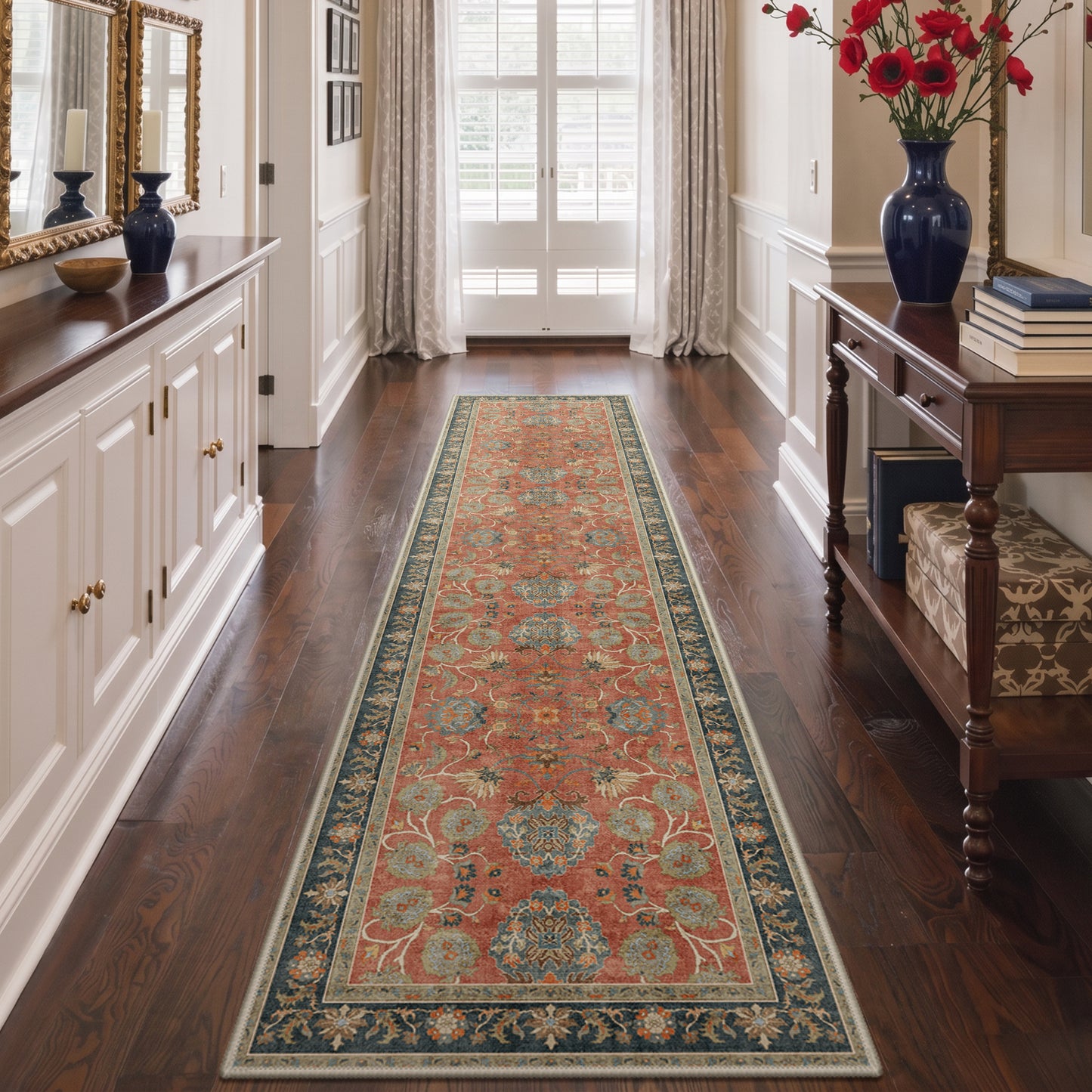 KUETH  Area Rugs Machine Washable Rugs for Living Room, Non Slip Throw Rug with Rubber Backing, Rug for Entryway、Bedroom、Kitchen、Floor and Dining Room