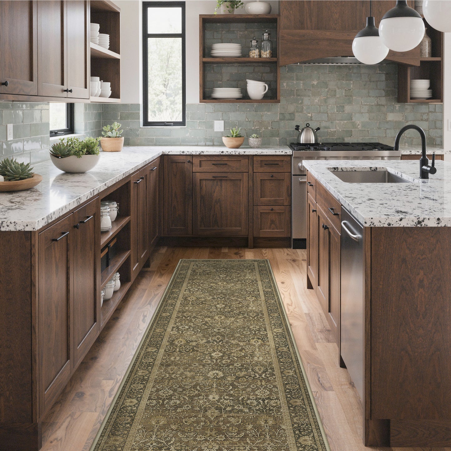 KUETH  Area Rugs Machine Washable Rugs for Living Room, Non Slip Throw Rug with Rubber Backing, Rug for Entryway、Bedroom、Kitchen、Floor and Dining Room