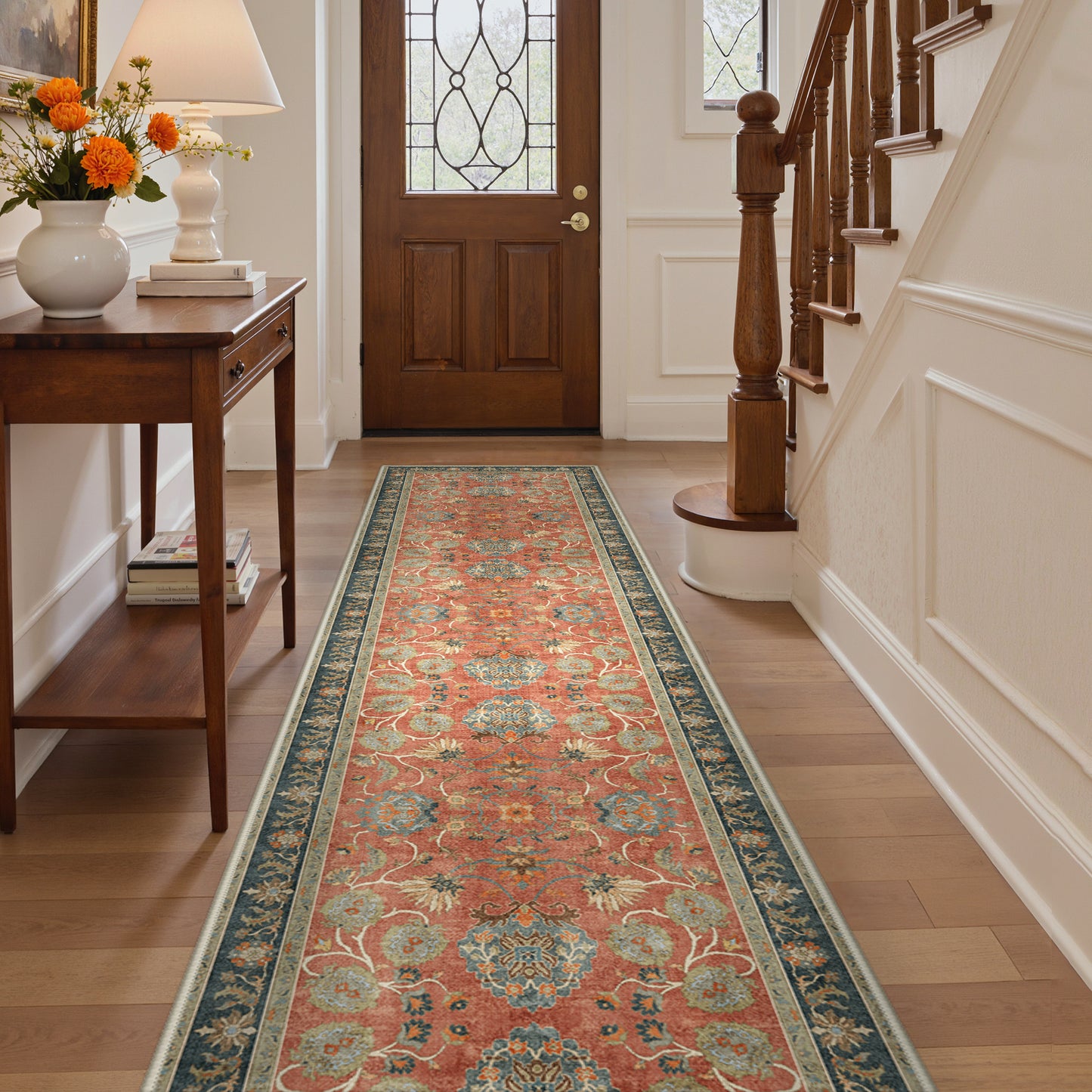 KUETH  Area Rugs Machine Washable Rugs for Living Room, Non Slip Throw Rug with Rubber Backing, Rug for Entryway、Bedroom、Kitchen、Floor and Dining Room