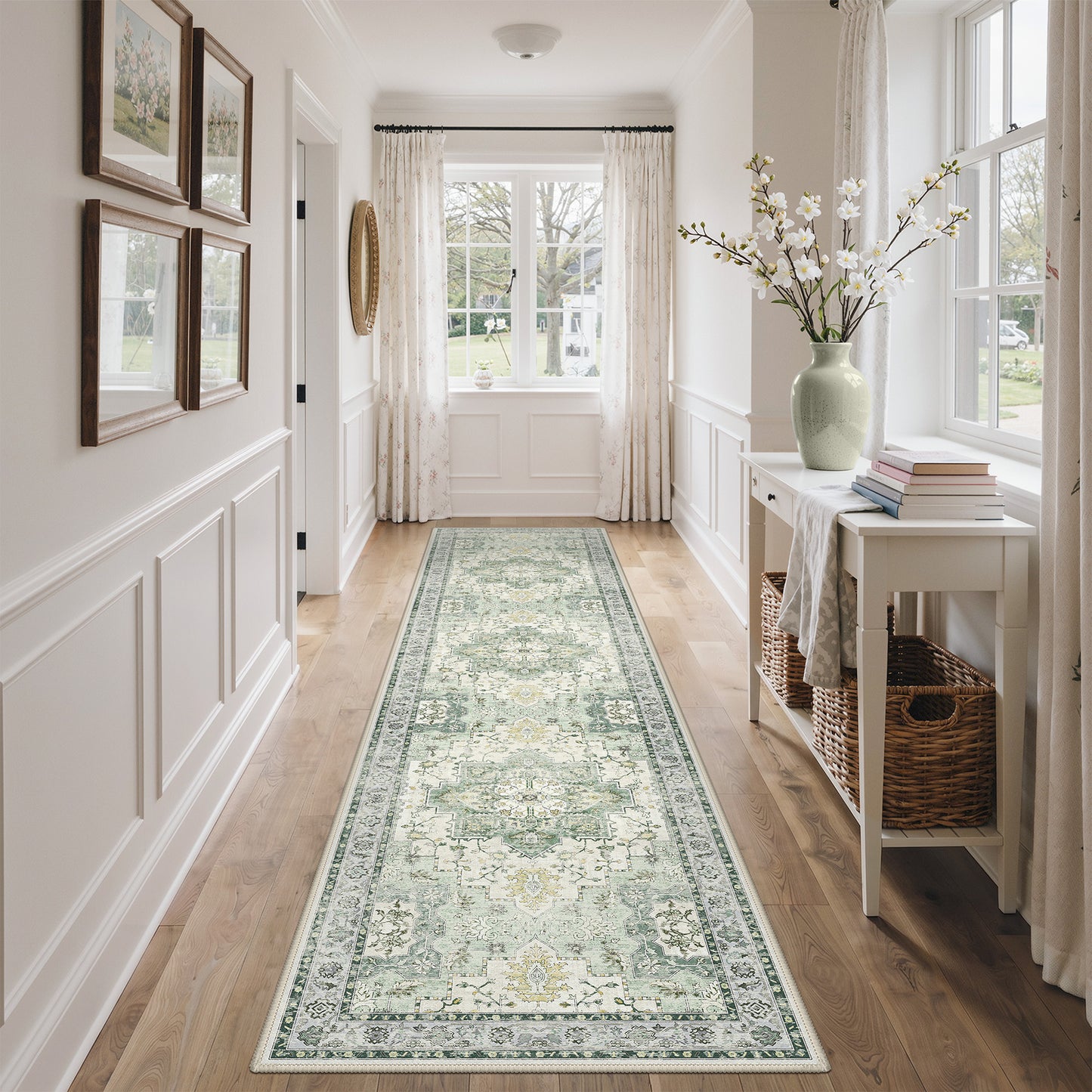 KUETH  Area Rugs Machine Washable Rugs for Living Room, Non Slip Throw Rug with Rubber Backing, Rug for Entryway、Bedroom、Kitchen、Floor and Dining Room