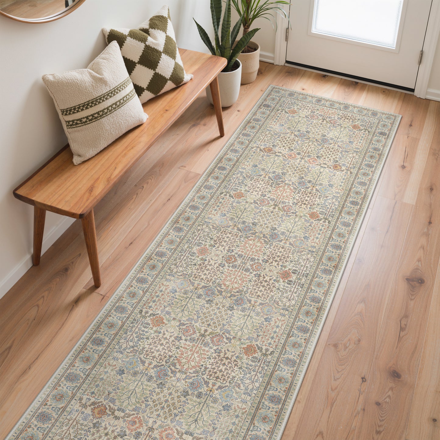 KUETH  Area Rugs Machine Washable Rugs for Living Room, Non Slip Throw Rug with Rubber Backing, Rug for Entryway、Bedroom、Kitchen、Floor and Dining Room