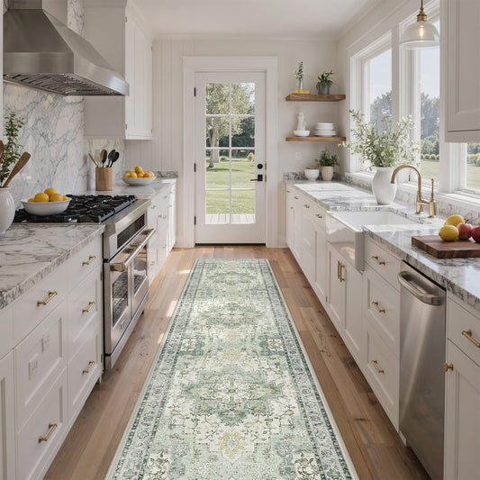 KUETH  Area Rugs Machine Washable Rugs for Living Room, Non Slip Throw Rug with Rubber Backing, Rug for Entryway、Bedroom、Kitchen、Floor and Dining Room